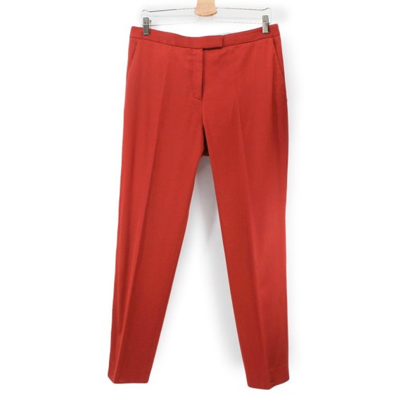 T Alexander Wang Pants High Rise Burnt Orange Tapered Ankle Trousers w/Pockets - Picture 2 of 11
